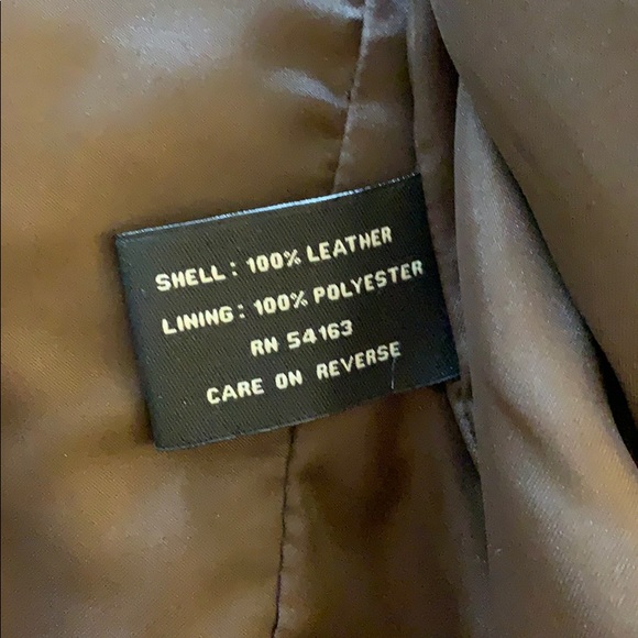 Brown guess leather jacket size large 100% leather - Picture 3 of 3